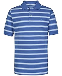 IZOD Boys' Short Sleeve Pique Polo Shirt, Bright