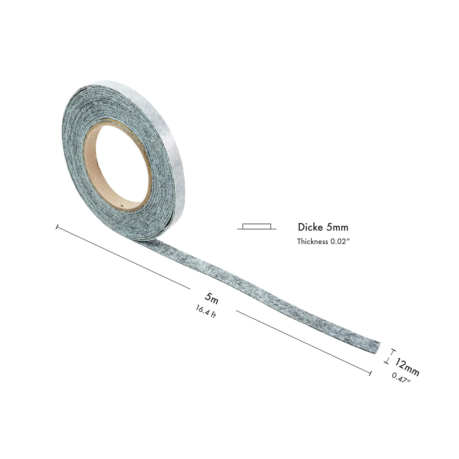 haggiy Filzstreifen - Möbelgleiter selbstklebend 'Premium' - 5,0 mm