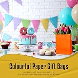 Thepaperbagstore 10 Orange Small Paper Party Bags With Handles 18x22x8cm view 8