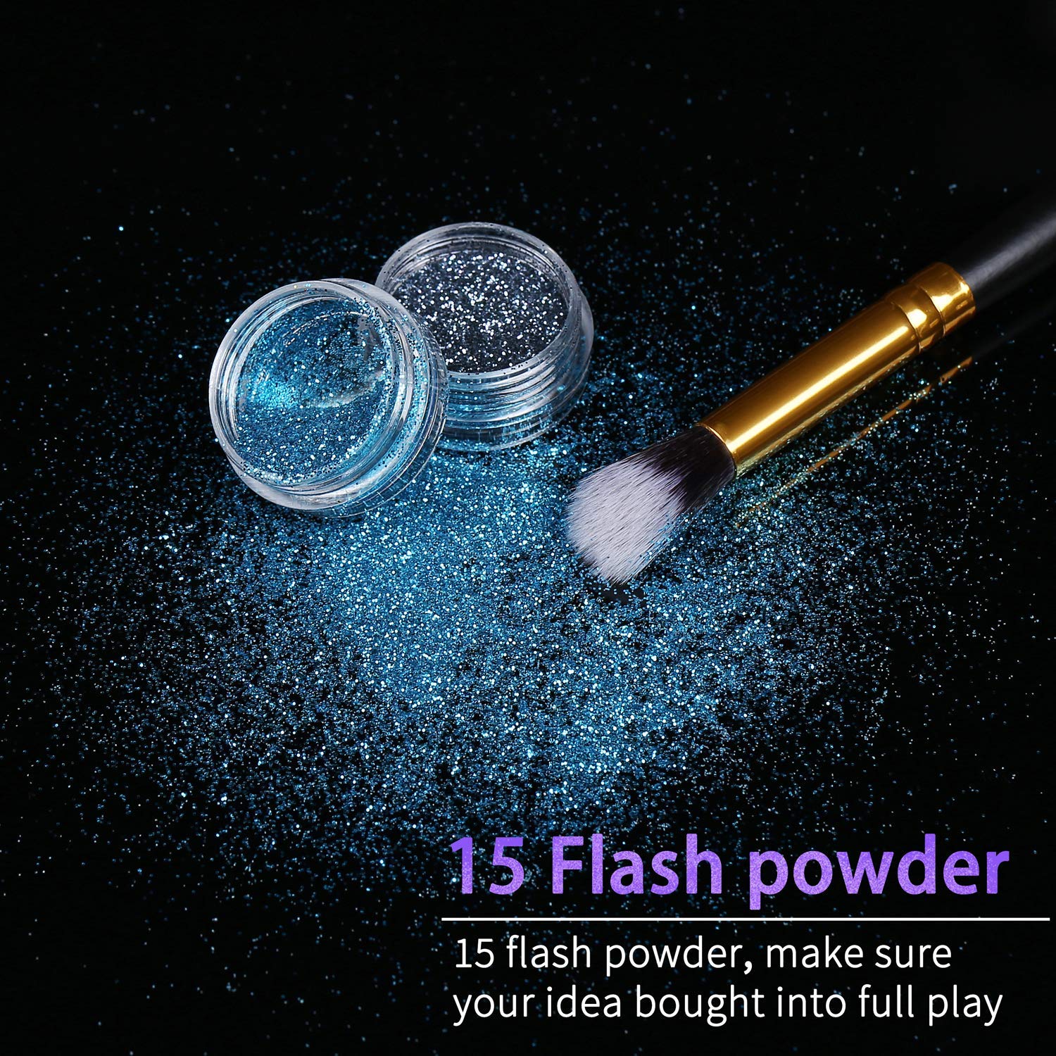 Tattoo-Kit Xpassion Temporäre Glitzer Tattoo Make Up Körper Glitzer Kunst Design für Kinder Teenager Erwachsene, mit 15 Farben der Glitzer, 48 Blatt Einzigartig Themed Tattoo Schablone