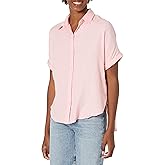 Gloria Vanderbilt Womens Daisy Short Sleeve Button Down Shirt