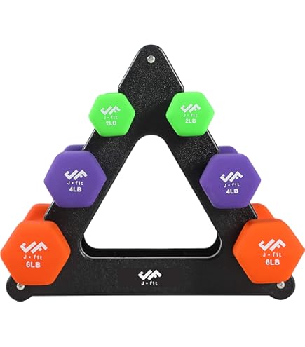 Mancuernas De Neopreno 4 Lb, Antideslizantes, Forma Hexagona Color