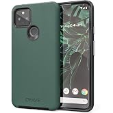 Crave Pixel 4a 5G Case, Dual Guard Protection Series Case for Google Pixel 4a (5G) - Forest Green