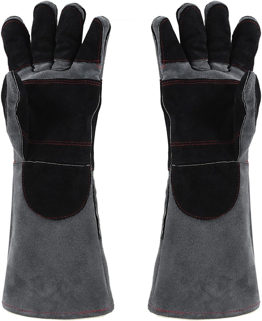 NKTM Leather Welding Gloves EXTREME HEAT RESISTANT & WEAR RESISTANT - For Tig Welders/Mig/Fireplace/Stove/BBQ/Gardening