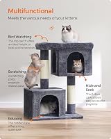 Feandrea Cat Tree Tower 101 cm XL Smoky Grey PCT614G01 20 kg view 4