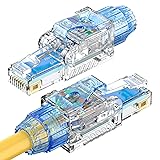 RJ45 Connectors Toolless10 Gigabit, Cat5e Cat6
