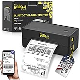 Label Printer, Bluetooth Thermal Printer, 4x6 Shipping Label Printer, Thermal Label Printer Desktop or Phone, Compatible with iPhone, Android, Windows, Mac, Chromebook, Amazon, Ebay, UPS.USPS (Black)