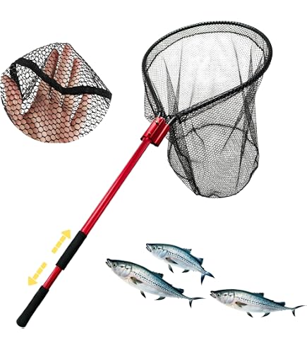 BUBBA Extendable Net, Medium with Corrosion Resistant Construction, Non-Slip Grip Handle and Carbon Fiber Shafts for Fishing, Angling, Boating and Outdoors : Sports & Outdoors