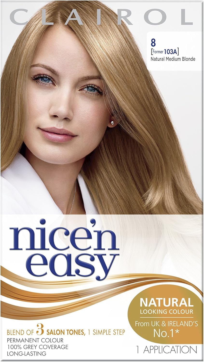 Clairol Nice'n Easy Permanent Hair Dye 103A/8 Natural Medium Blonde