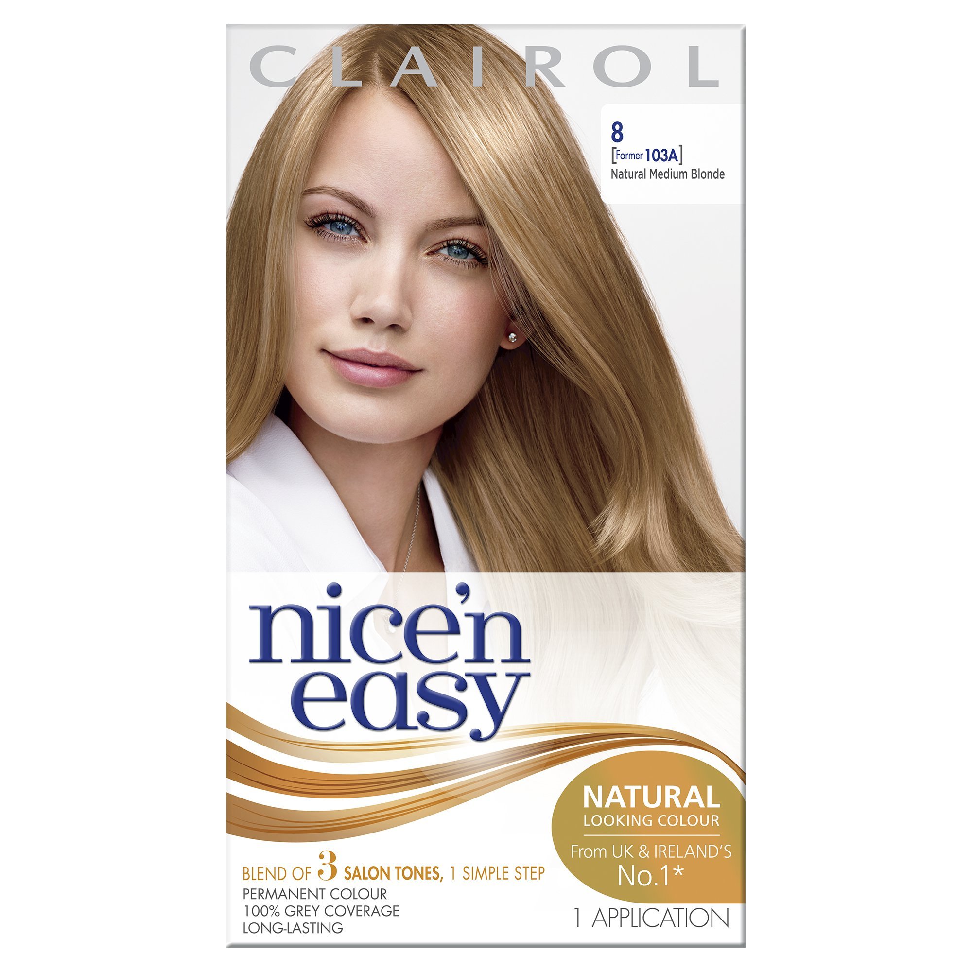 Clairol Nice'n Easy Permanent Hair Dye 103A/8 Natural Medium Blonde