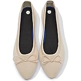 Shupua Women's Flats Black Flats Shoes Pointed Toe Ballet Flats Comfortable Bow Girls Flats Dressy