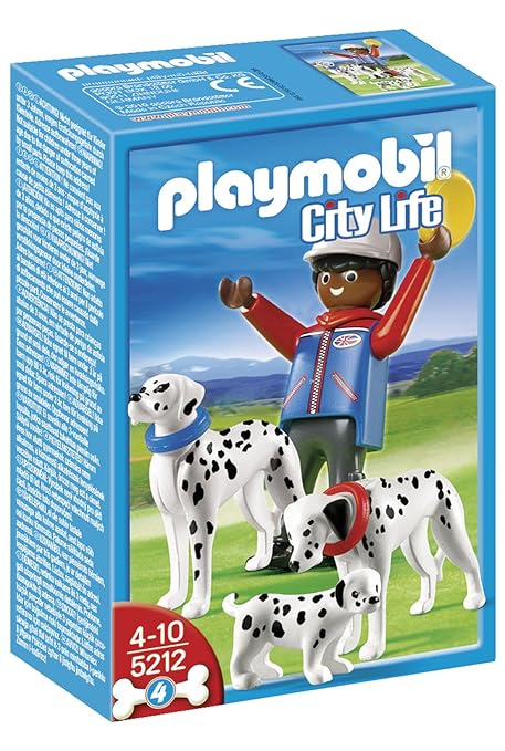 title=Playmobil City Cani 5212 Omino+Famiglia Dalmata