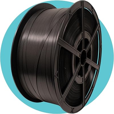 Triplast 12mm x 2000m PP Hand Strapping Coil 145kg Black with Plastic Reel