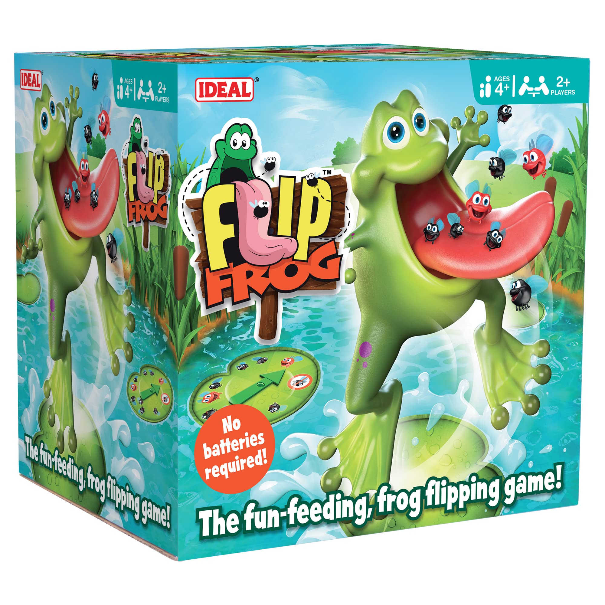 Ideal, Flip Frog: The Fun-Feeding, Frog Flipping Action Game, Kids Games, for 2+ Players, Ages 4+