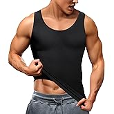 TAILONG Compression Shirts for Men Shapewear Slimming Body Shaper Waist Trainer Vest Workout Tank Tops Abdomen Undershirts