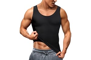 TAILONG Compression Shirts for Men Shapewear Slimming Body Shaper Waist Trainer Vest Workout Tank Tops Abdomen Undershirts