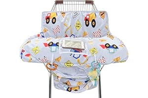 GXFCYMXBD Shopping Cart Cover for Baby,2-in-1 High Chair Cover with Portable Cloth Bag,Cart Seat Pad for Babies Grocery Cushion Cover Restaurant,Suitable for All Supermarkets