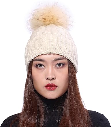 wool hat with fur bobble