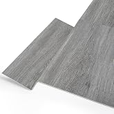 Art3d Click-Lock Wood SPC Floor Planks, 24 x 6 Inch, 24-Pack, Ash Brown | Premium Vinyl, Waterproof, Interlocking, Wood Textured, Fade Resistant, Tool-Free, Ideal for Bedroom, Living Room, Kitchen