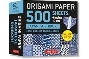 Origami Paper 500 sheets Japanese Shibori 4 (10 cm): Tuttle Origami Paper: Double-Sided Origami Sheets Printed with 12 Differ