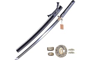 MURASAME Katana Sword 41" T10 Steel Clay Tempered Razor Sharp Blade Full Tang Handmade