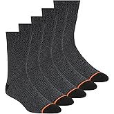 Weatherproof Men's 5-pack Thermal Crew Socks With Comfort Toe, Cushioned Footbed &amp; Arch Support