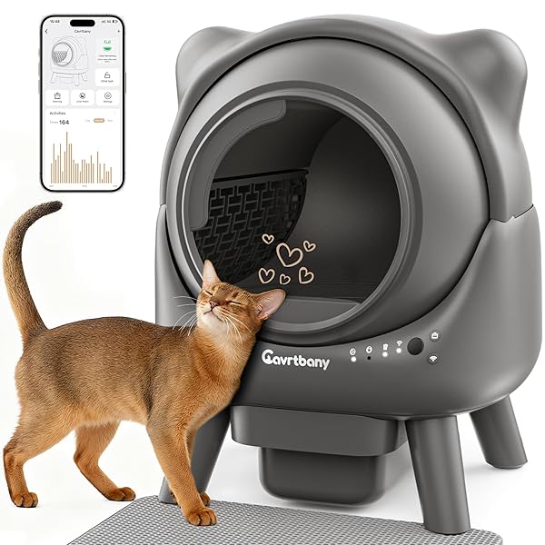 CAVRTBANY AUTOMATIC LITTER BOX, SELF CLEANING LITTER BOX,...