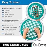 CanDo Power-Web Hand Grip Trainer - 17cm Black - Adjustable Resistance view 4
