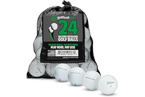 GolfBall Nut Used and Factory Refinished for Titleist Pro V1 Mint 5A (White) (24 & 48) Golf Balls Mesh Bag Included