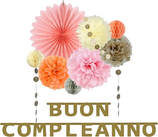 Sunbeauty Diy Decorazione Pompom E Ventaglio Diy Lettera Banner Compleanno Anniversario Matrimonio Baby Shower Amazon It Casa E Cucina
