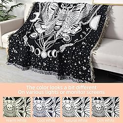 Shesyuki Boho Throw Blanket Reversible Cotton
