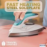 Status Travel Steam Iron 1000W Dual Voltage Compact Iron White Green view 2