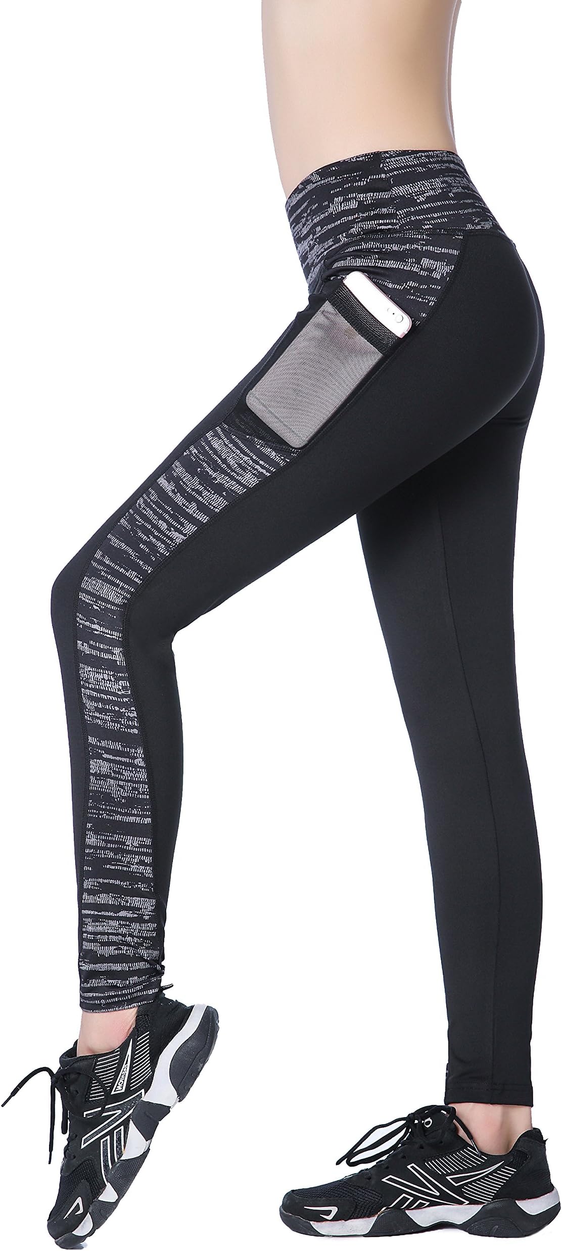 Women's Yoga Pants Sport Leggings Gym Running Leggings with Side Pocket
