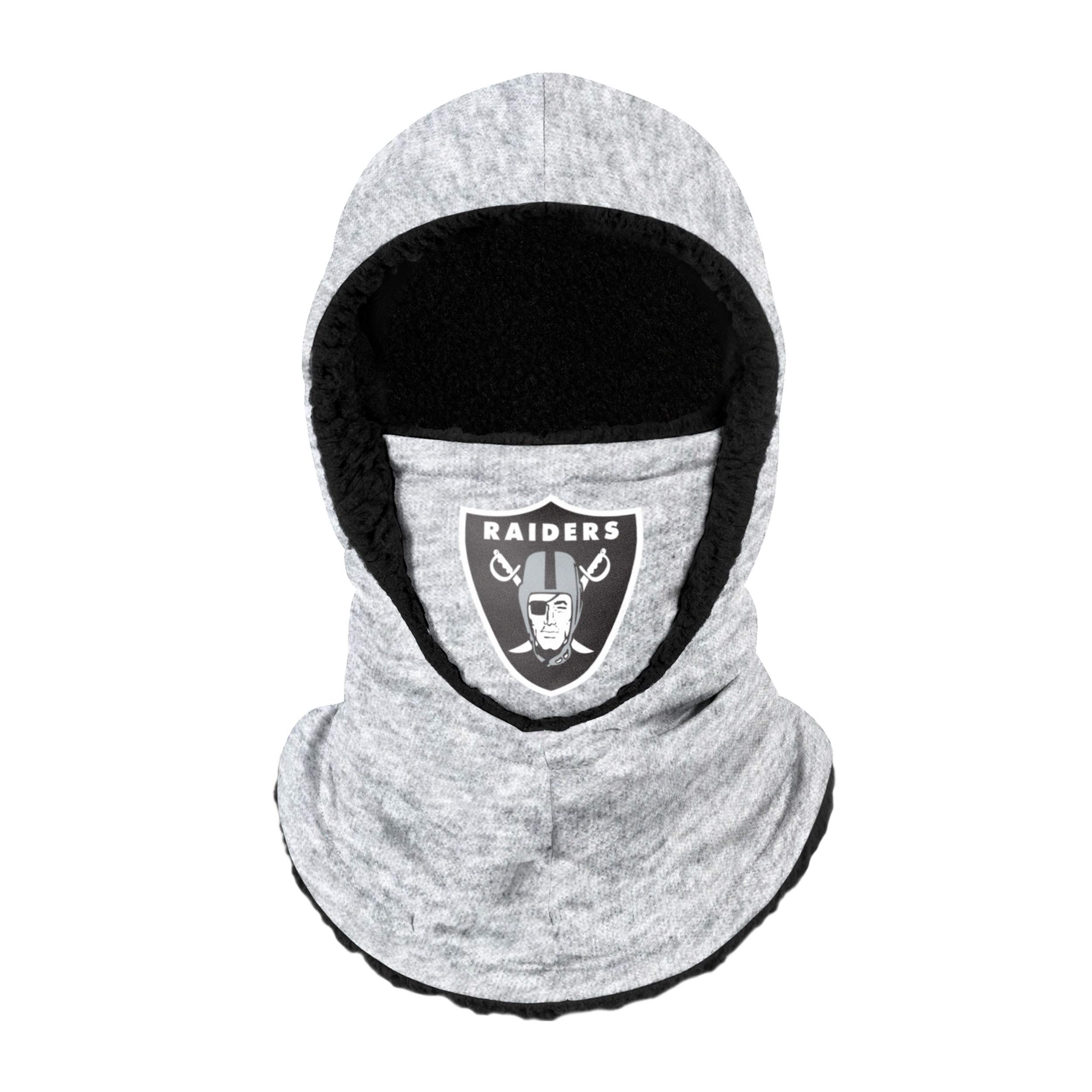 FOCO Las Vegas Raiders NFL Heather Grey Big Logo Hooded Gaiter Image