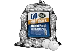 GolfBall Nut – 50 Used Golf Balls for Titliest Pro V1 & Pro V1X Practice - Good Condition – Range & Practice GolfBalls – Mesh Bag Included – Sustainable Used Golf Balls
