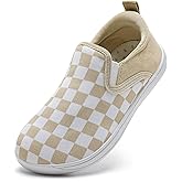 WateLves Toddler Little Kid Wide Barefoot Shoes Boys Girls Minimalist Slip On Sneakers Canvas Walking Shoes Fit Naturally Zero Drop Sole