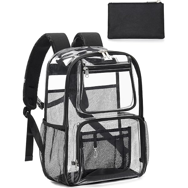 Heavy-Duty Clear Backpack – Transparent TPU School Bag For Laptops Up To 15.6", Stadium Approved, Extra Comfort Straps