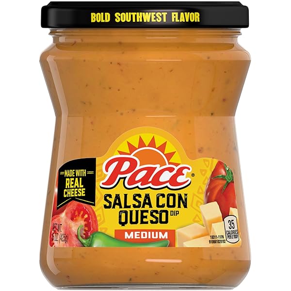 PACE SALSA CON QUESO CHEESE DIP, MEDIUM, 15 OUNCE JAR