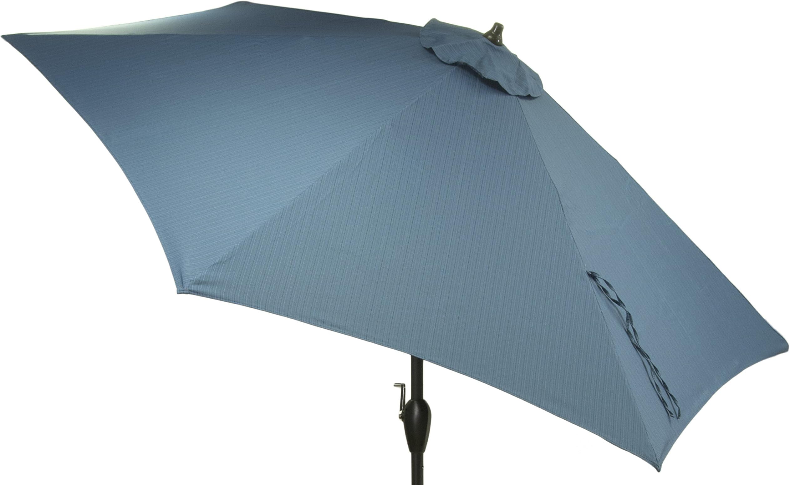 Replacement Umbrella Canopy for 9ft Umbrella with 6 Ribs (Canopy Only) - Umbrella Canopy Replacement Fits 9ft 6 Rib Umbrellas From Home Depot, Menards, Meijer, and Others (Atlantic Blue Dupione)