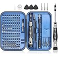 Precision Screwdriver Set, 130 in 1 Screwdriver Kit with 120 Screwdriver Bits Repair Tool Kit, Magnetic Screwdriver Set for Repair Computer, Smart Phone, Household Appliances, Game Console (Blue)