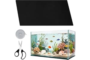 30 x 15 x 0.2 Inches Aquarium Leveling Mat Set, Liveek Waterproof Fish Tank Pad with Scissors & Measuring Tape, Black Easy to Cut Neoprene Mat for Under Tank