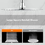 Ibergrif M20292 8 Inch Square Rain Shower Head 304 Stainless Steel Ultra Thin view 4