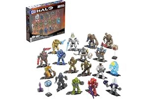 MEGA BRANDS MEGA Halo Action Figures Building Toys Set, Character Pack with 339 Pieces, Poseable Articulation, 2 Inches Tall, Kids or Adult Collectible (Amazon Exclusive)