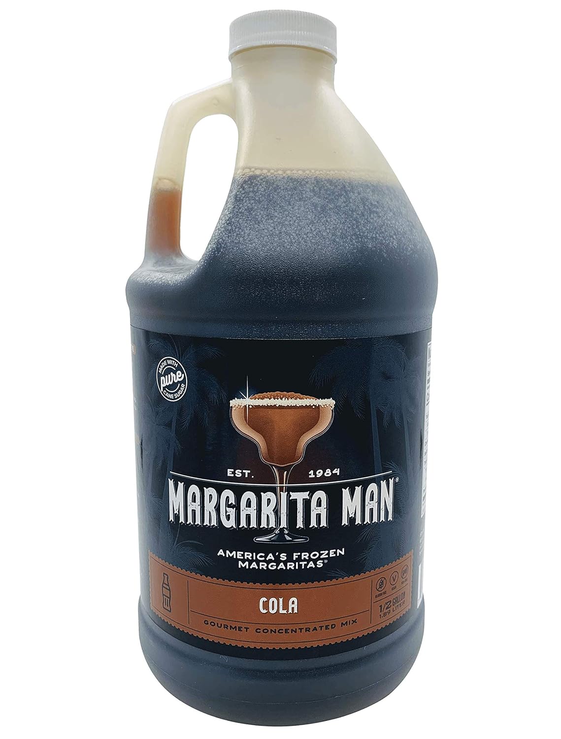 Margarita Man Cola Mix | 64oz bottle, makes 60 drinks | Makes Cola Slushes, Jack 'n Cokes, & Rum 'n Cokes | Bars, Restaurants, At Home | Pure Cane Sugar