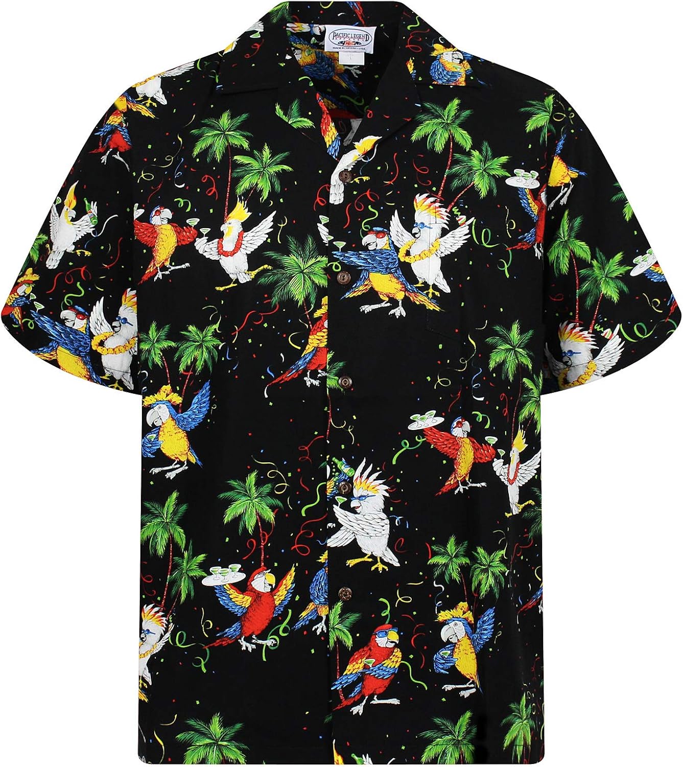 Chemise Hawaïenne Pacific Legend – Homme – Manches Courtes – Taille M – Motif Fleurs Rouge