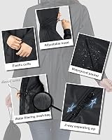 33,000ft Waterproof Womens Rain Jacket Lightweight Hooded Packable Black M view 5