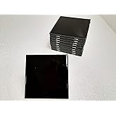 4 in Black Ceramic Tile 4.25 inch Shower Bathroom Kitchen Backsplash American Olean Gloss 4 1/4" Box 10 Piece
