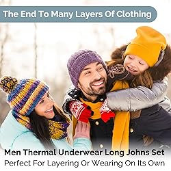 Men's Thermal Set, Lightweight Ultra Soft Fleece