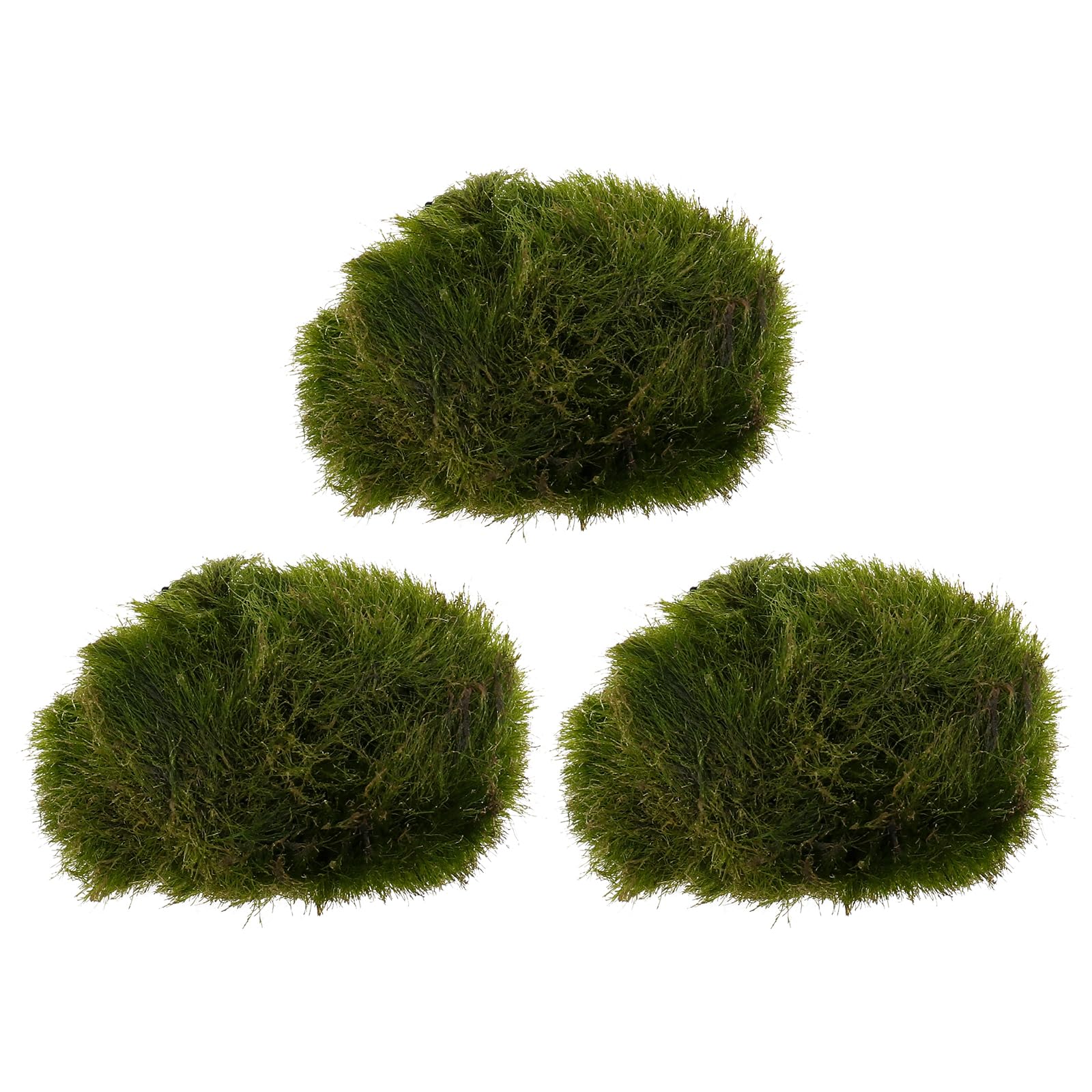 ibasenice Marimo Moss Ball - Aquarium Ball Set,Green Decortive Algae Water Purification Ball Living Plant Aquatic Plant for Aquarium Fish Tank Glass Jar Terrarium Kits(3Pcs)