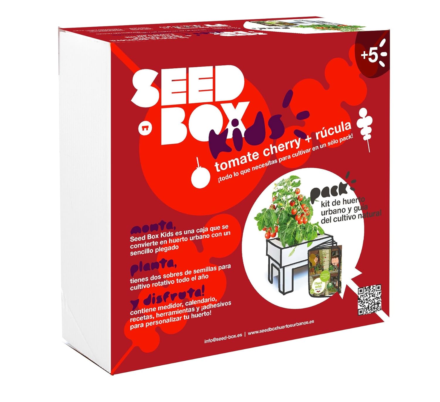 SeedBox Kids - Huerto Urbano para niños, Color Rojo: Amazon.es: Jardín